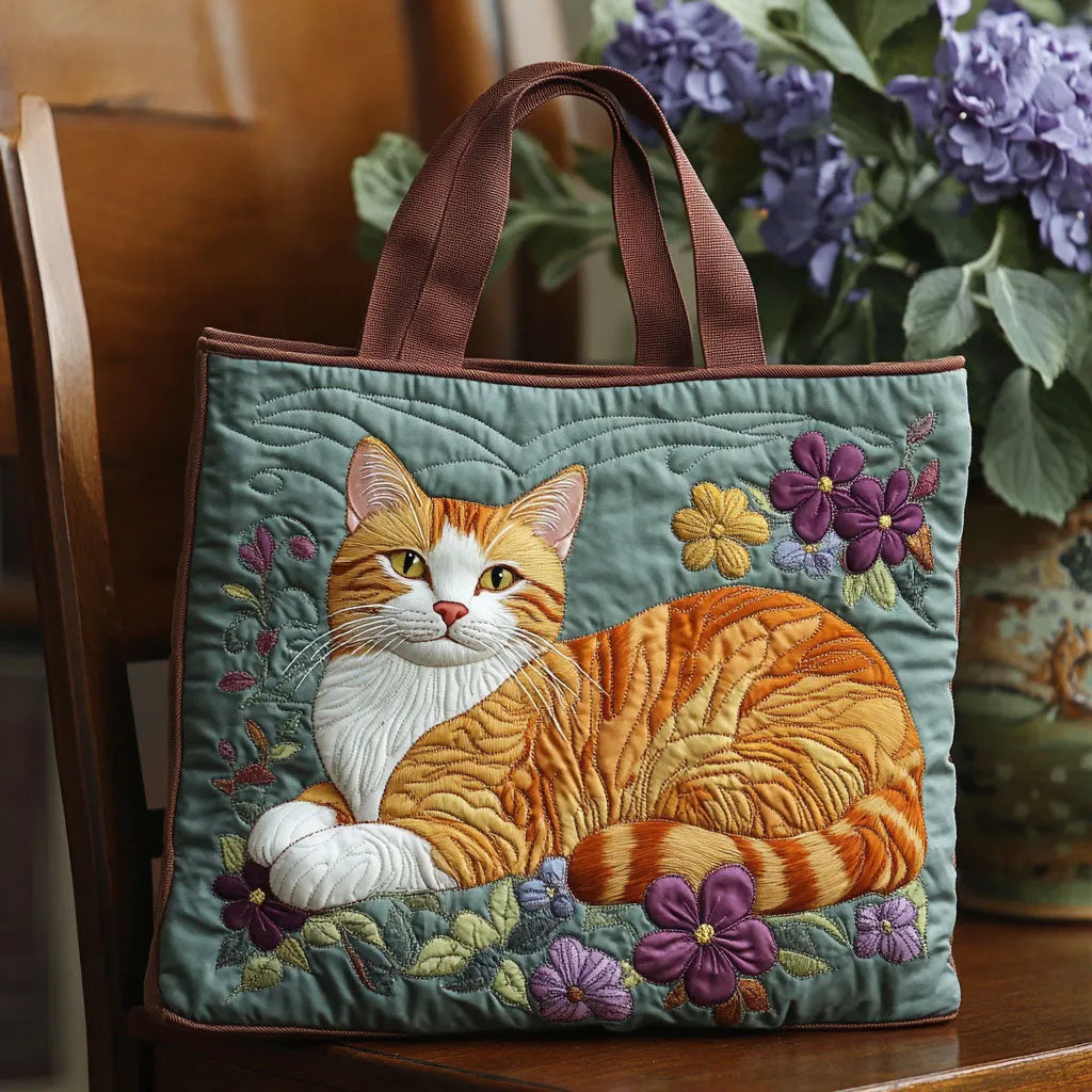 Ginger Cat | Quilted Tote Bag