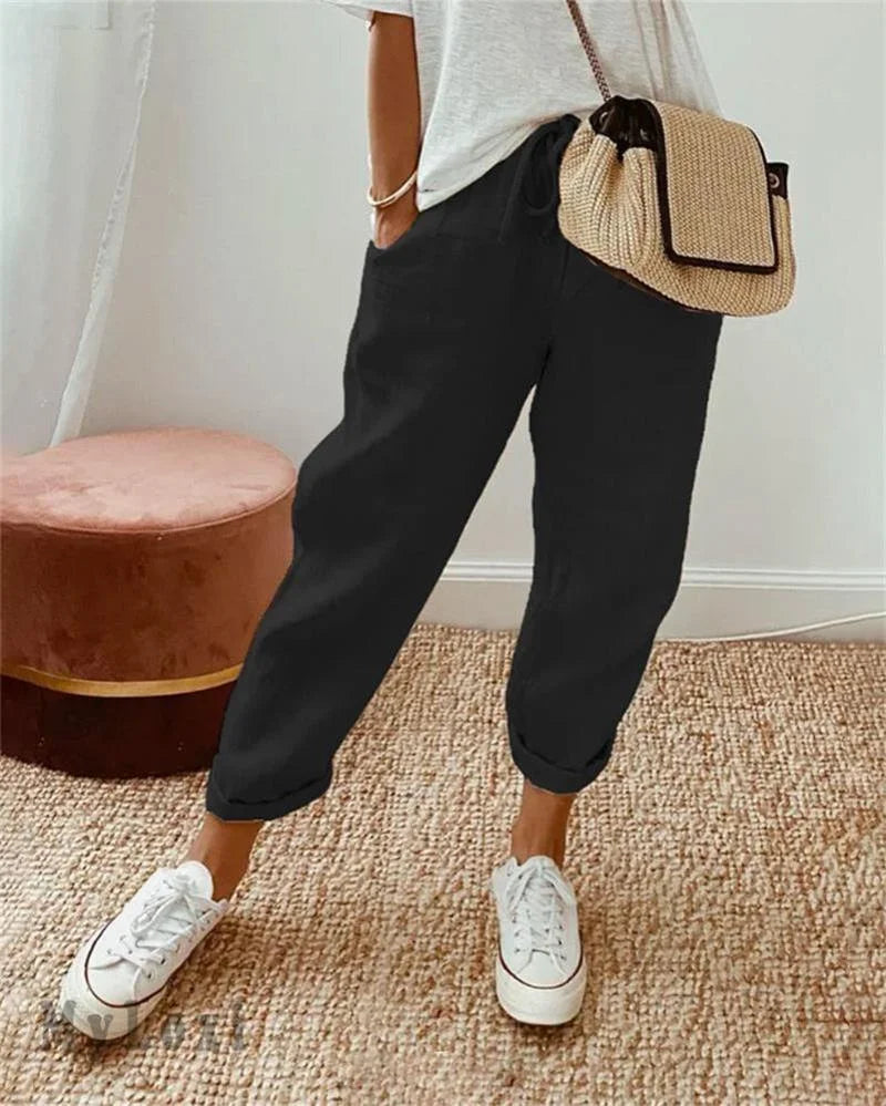 Harper | Relaxed Linen Casual Trousers
