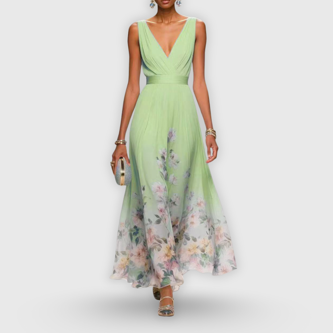 Celeste | Ombre Floral Hem Maxi Dress