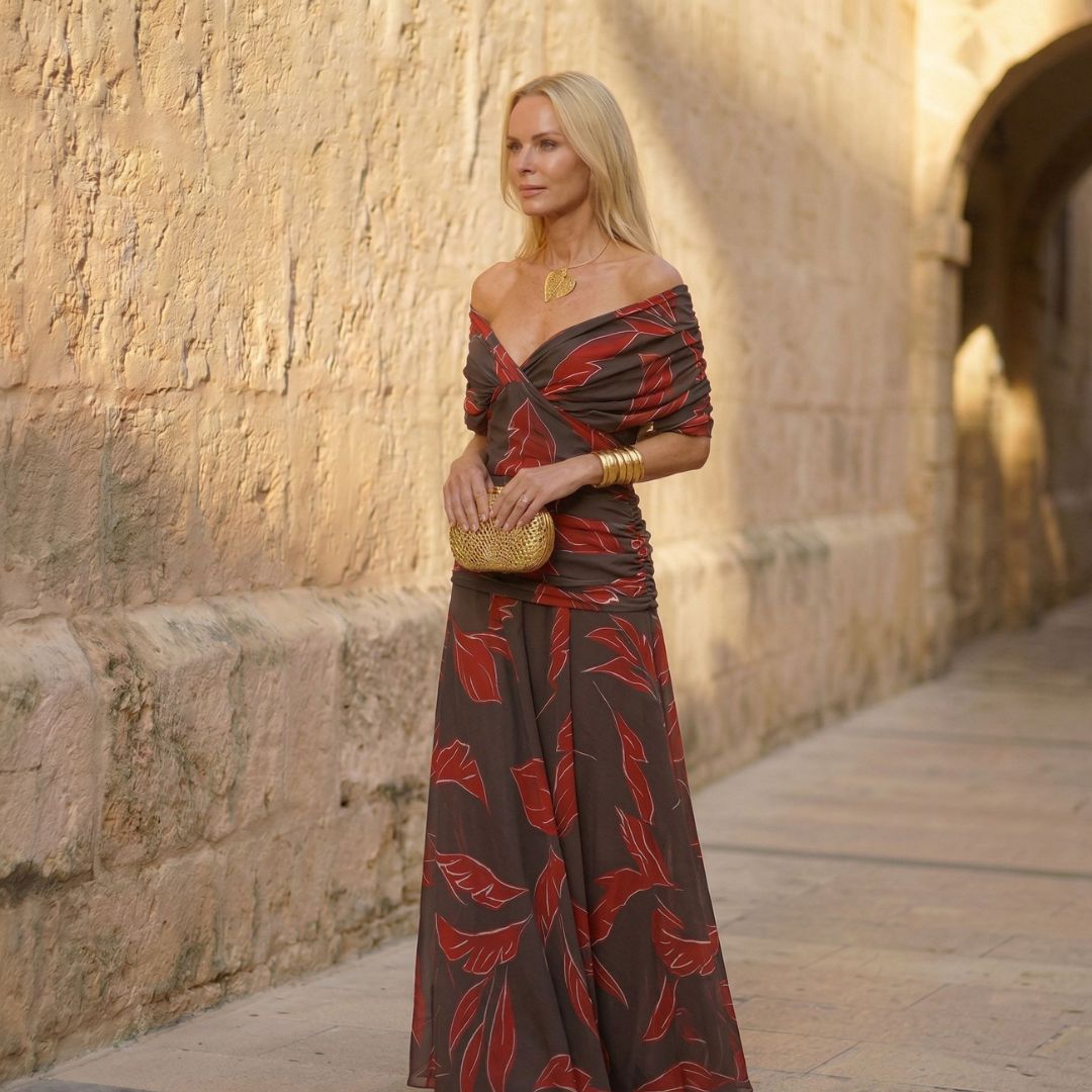 Poppy™ Leaf Print Maxi Dress