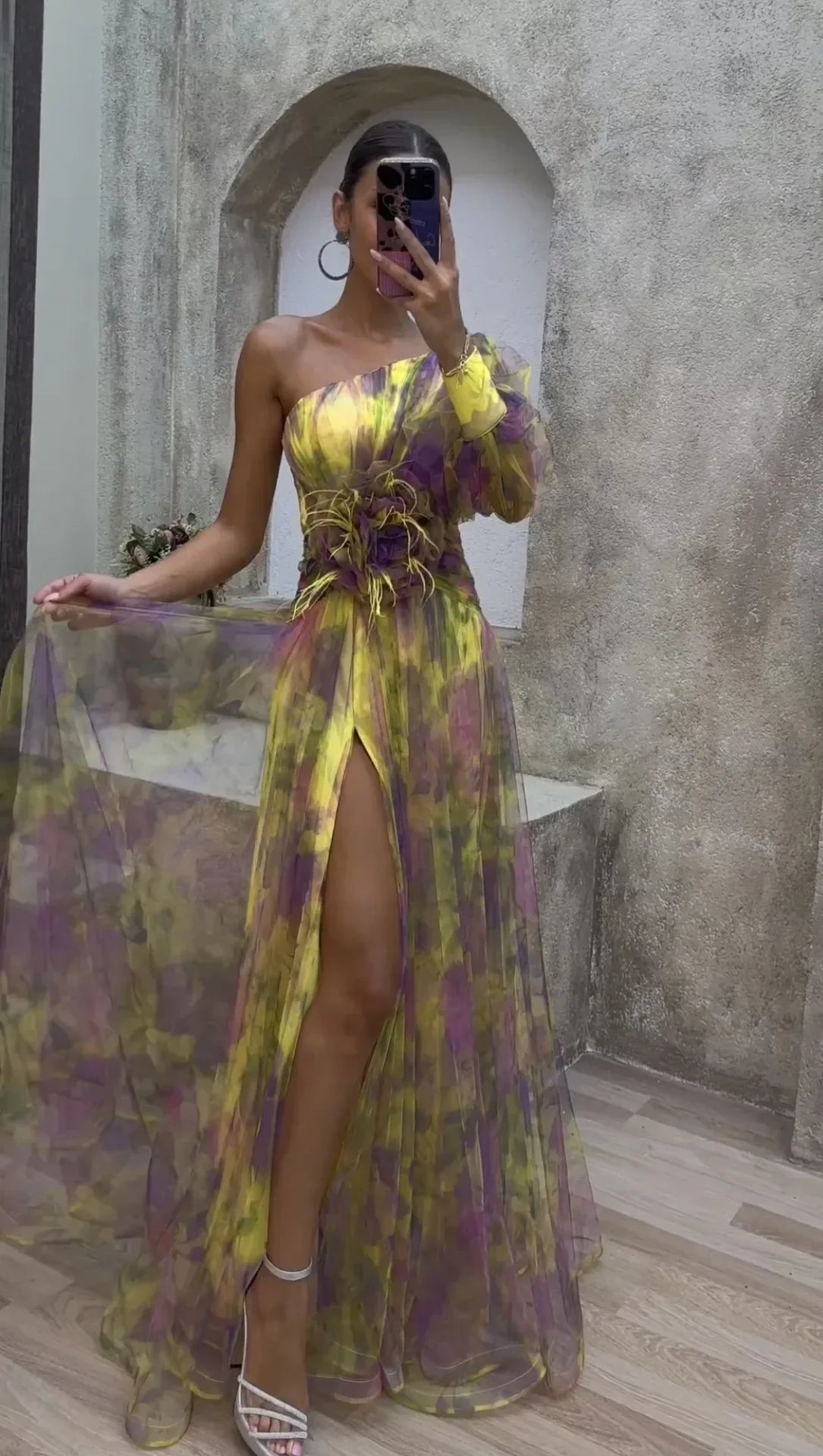Blaze | One-Shoulder Floral Tulle Dress — Special Edition