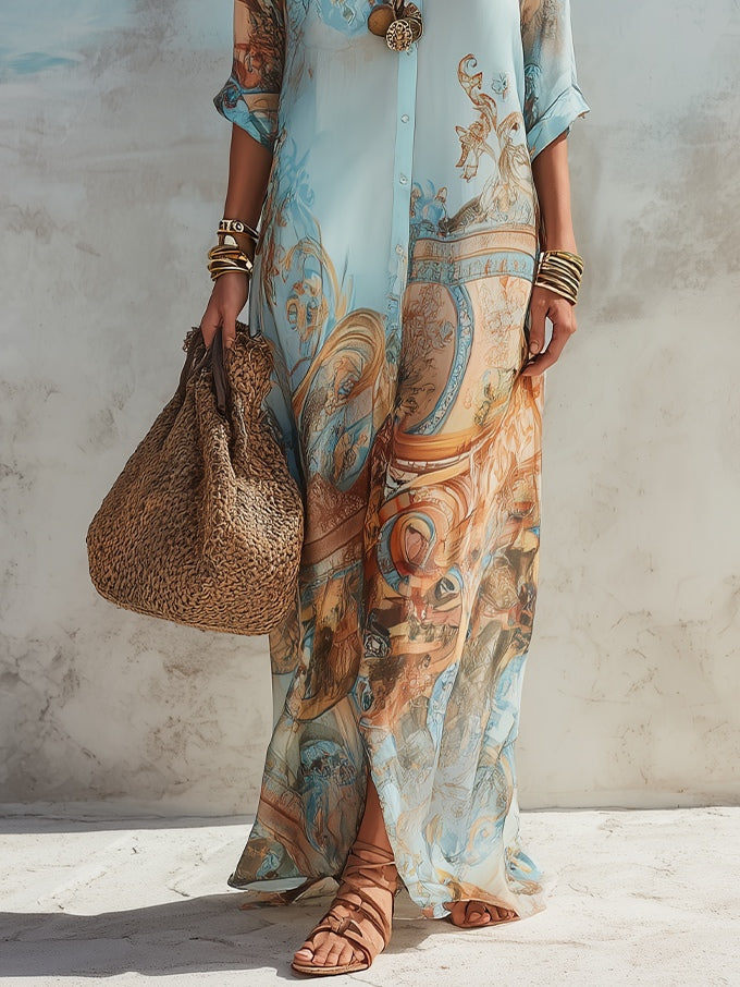 Lorna™ Mediterranean Shirt Dress