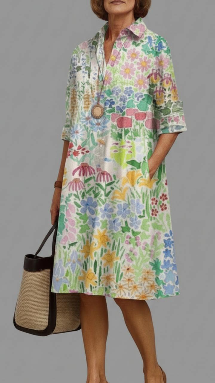 Paige™ Floral Midi Dress
