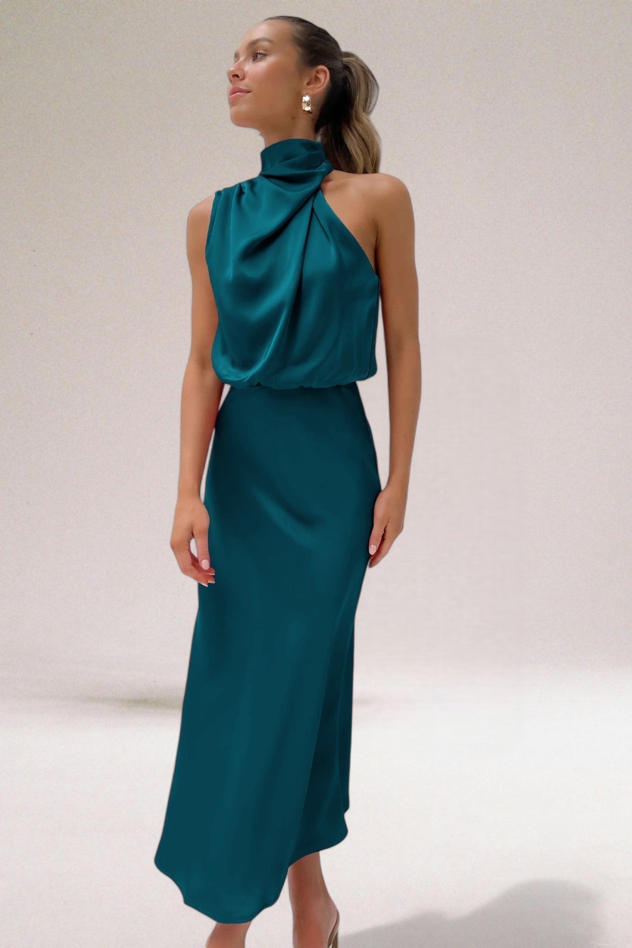 Elara™ | Elegant Satin Evening Dress
