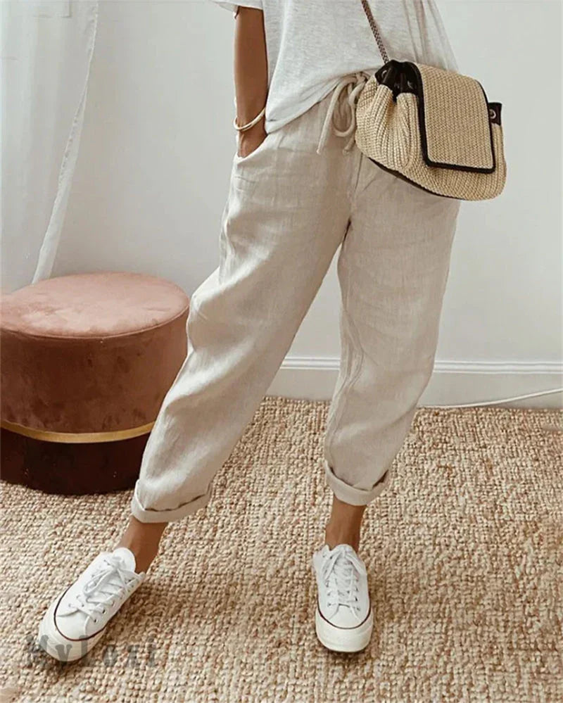 Harper | Relaxed Linen Casual Trousers