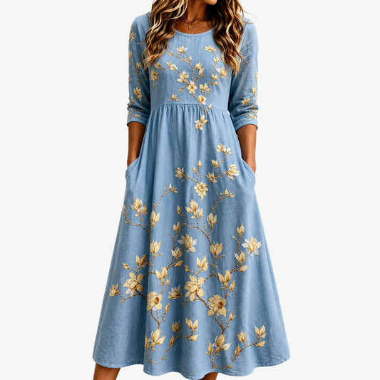 Bluebell | Floral Pocket Midi Dress