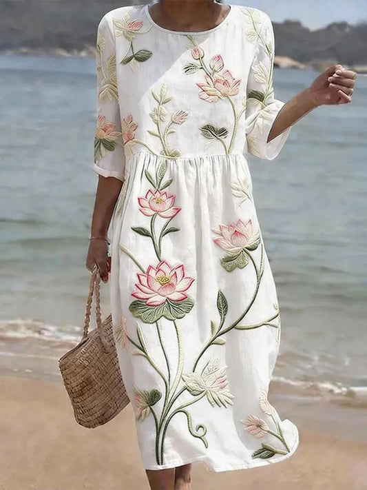 Chloe | Floral Midi Dress