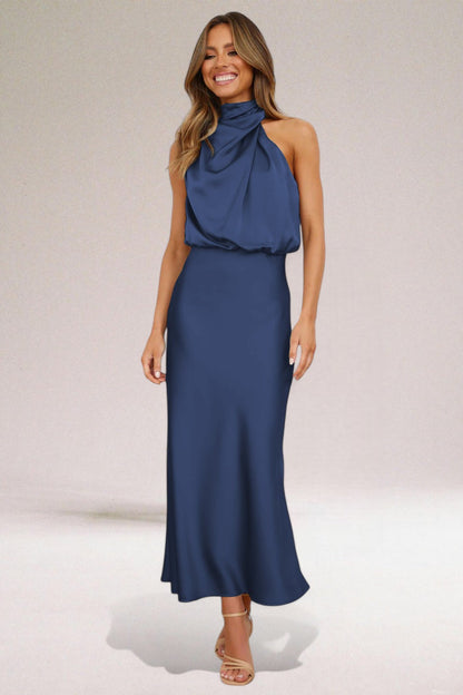 Elara™ | Elegant Satin Evening Dress
