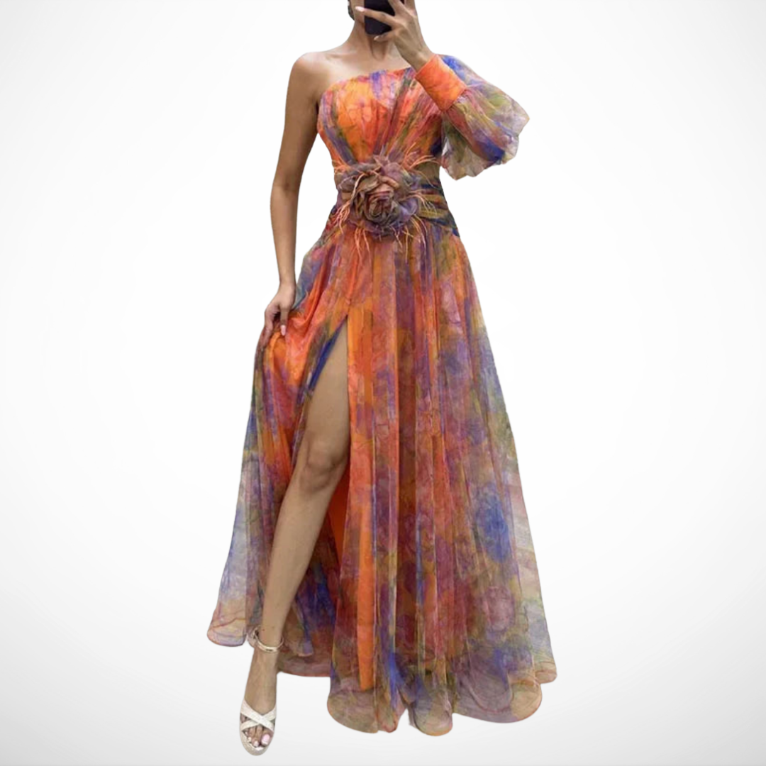 Blaze | One-Shoulder Floral Tulle Dress — Special Edition
