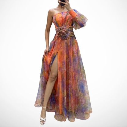 Blaze | One-Shoulder Floral Tulle Dress — Special Edition