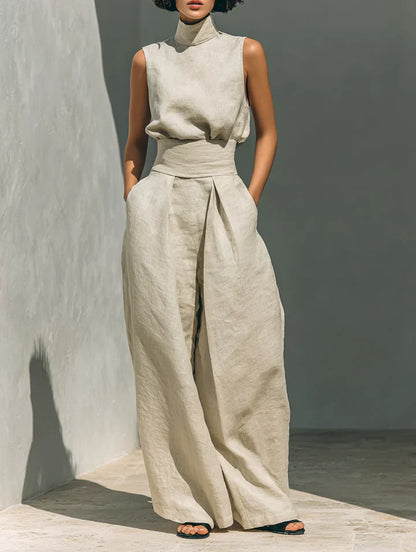 Flora | Minimalist Linen Two-Piece Set