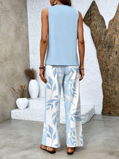 Jade | Elegant Top & Wide-Leg Trouser Set