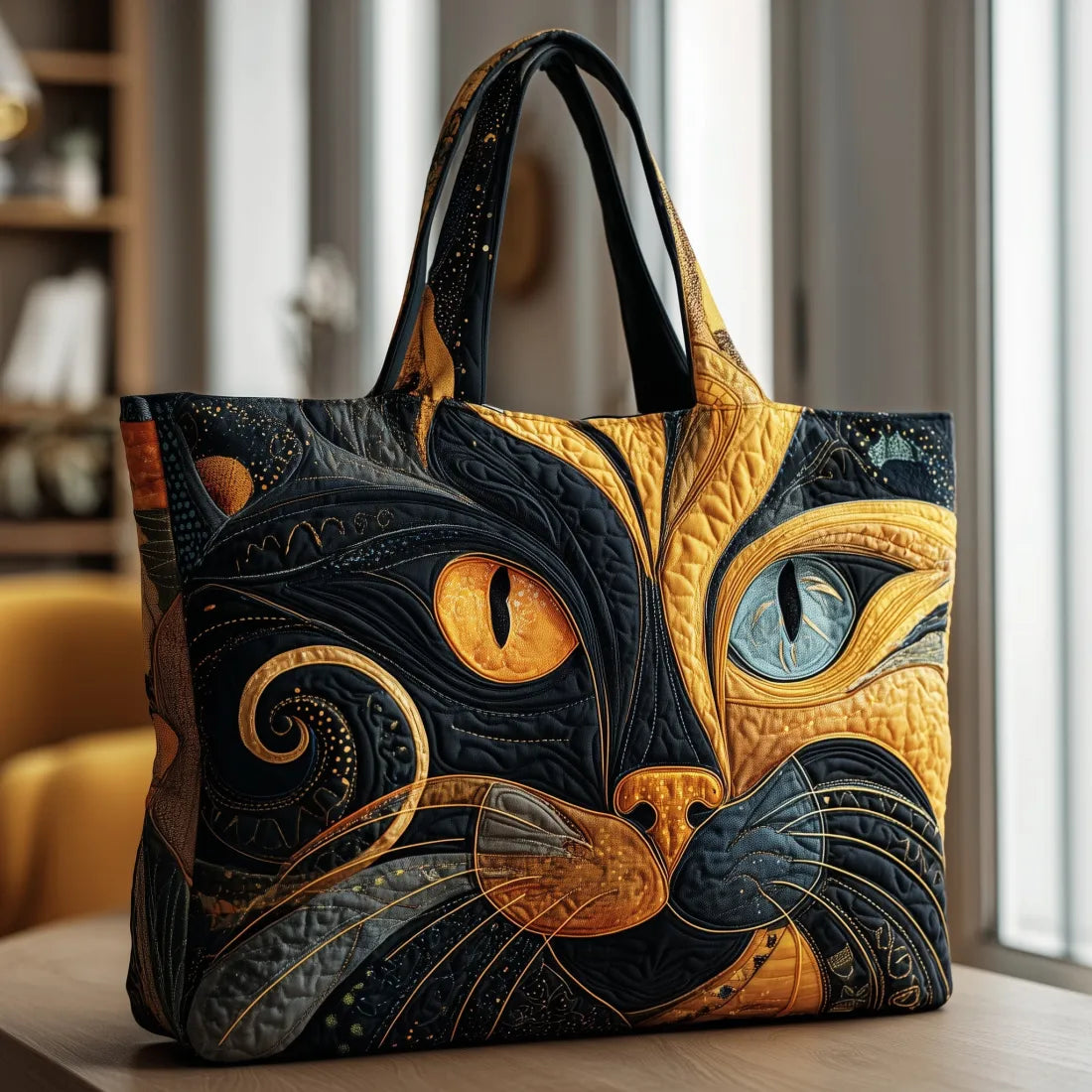Mystic Cat | Quilted Tote Bag