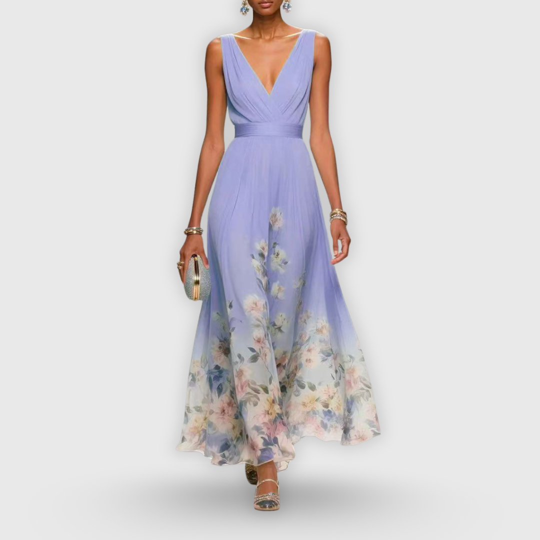Celeste | Ombre Floral Hem Maxi Dress
