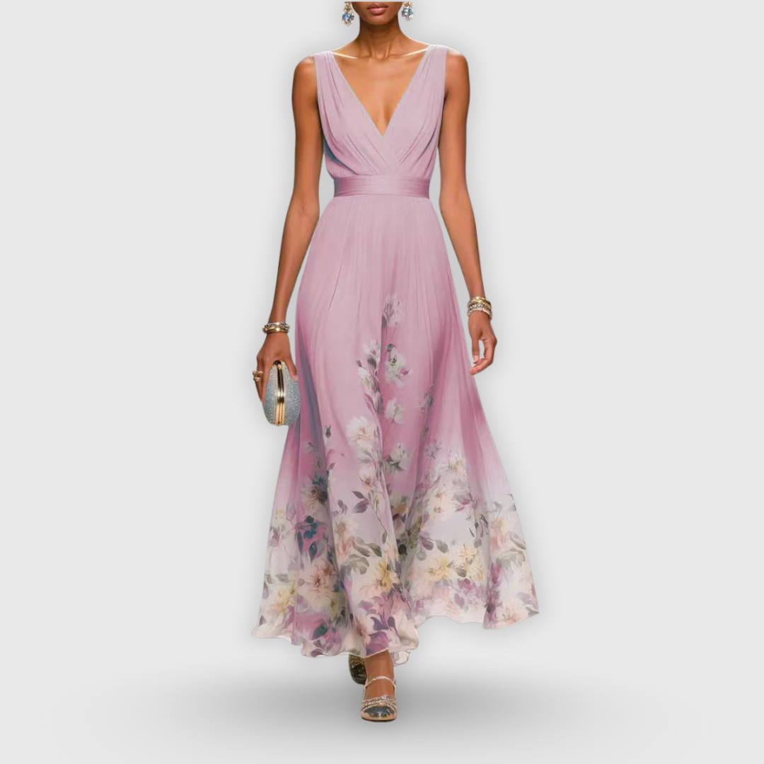 Celeste | Ombre Floral Hem Maxi Dress