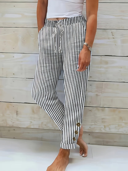 Raquelle™ | Casual Striped Trousers
