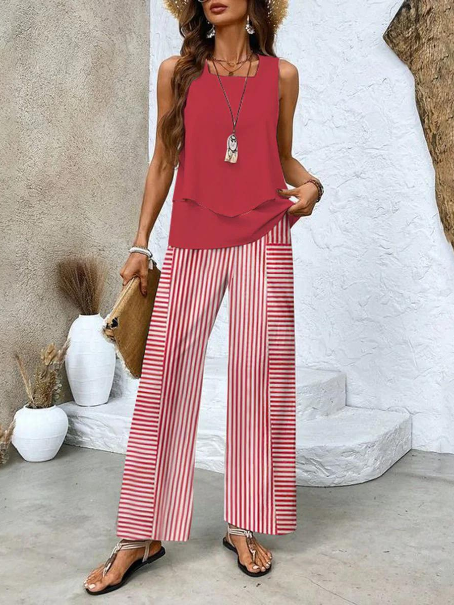 Jade | Elegant Top & Wide-Leg Trouser Set