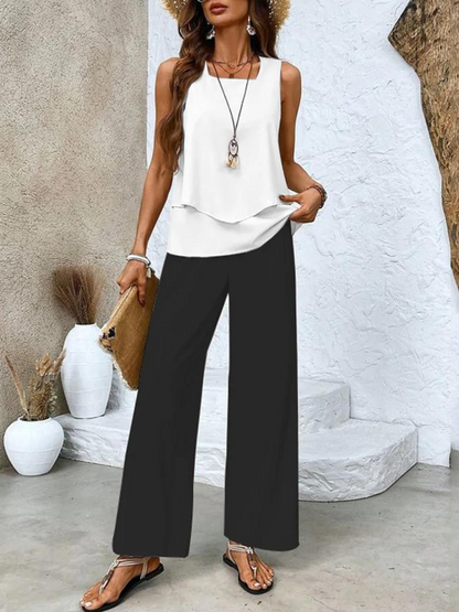 Jamie | Elegant Top & Wide-Leg Trouser Set