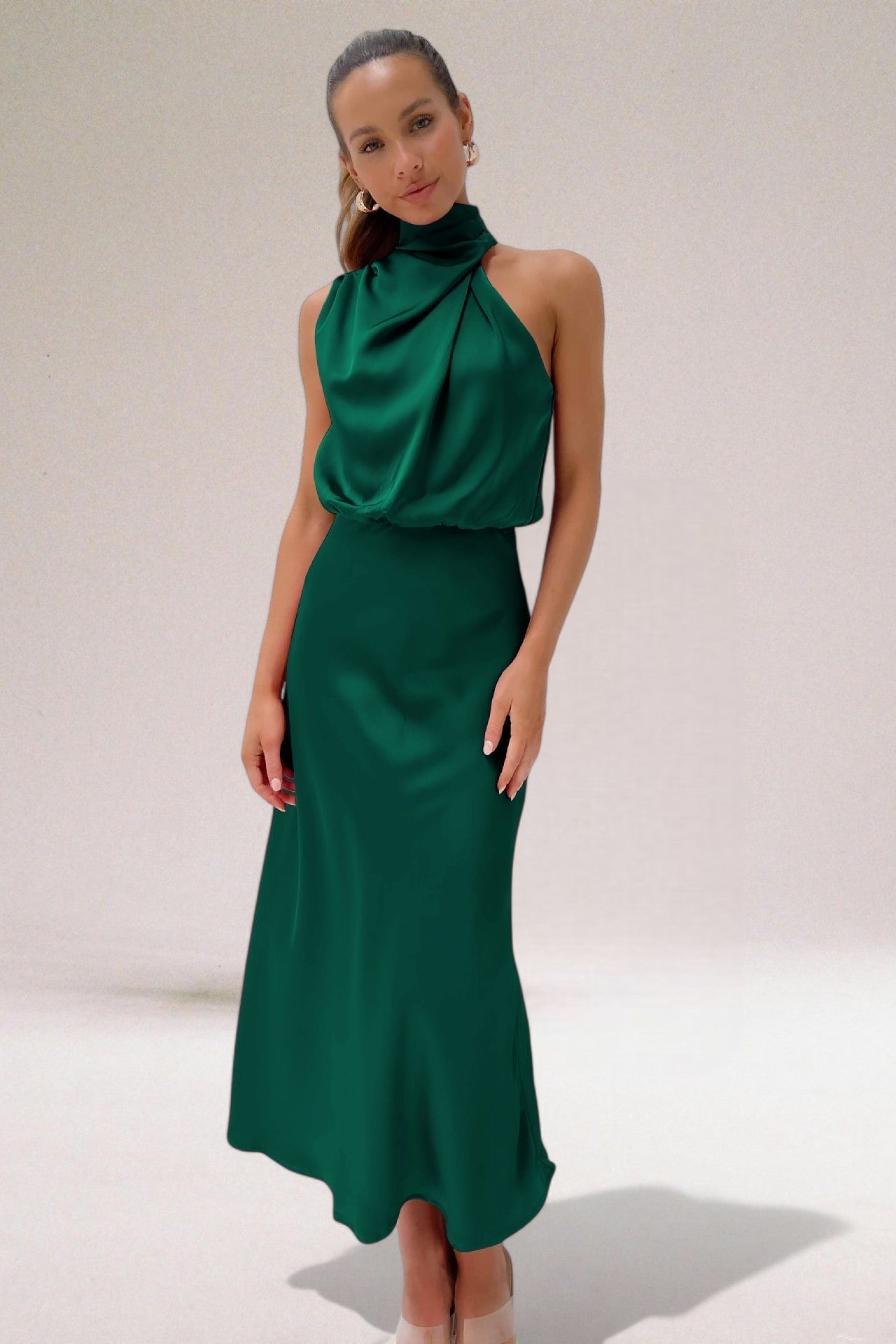 Elara™ | Elegant Satin Evening Dress