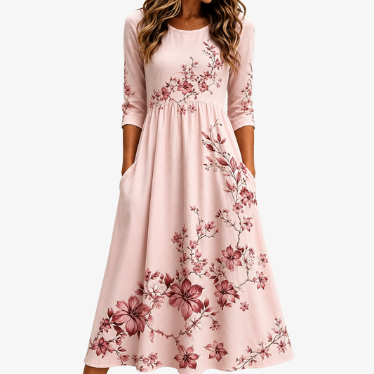 Rosalind | Floral Pocket Midi Dress