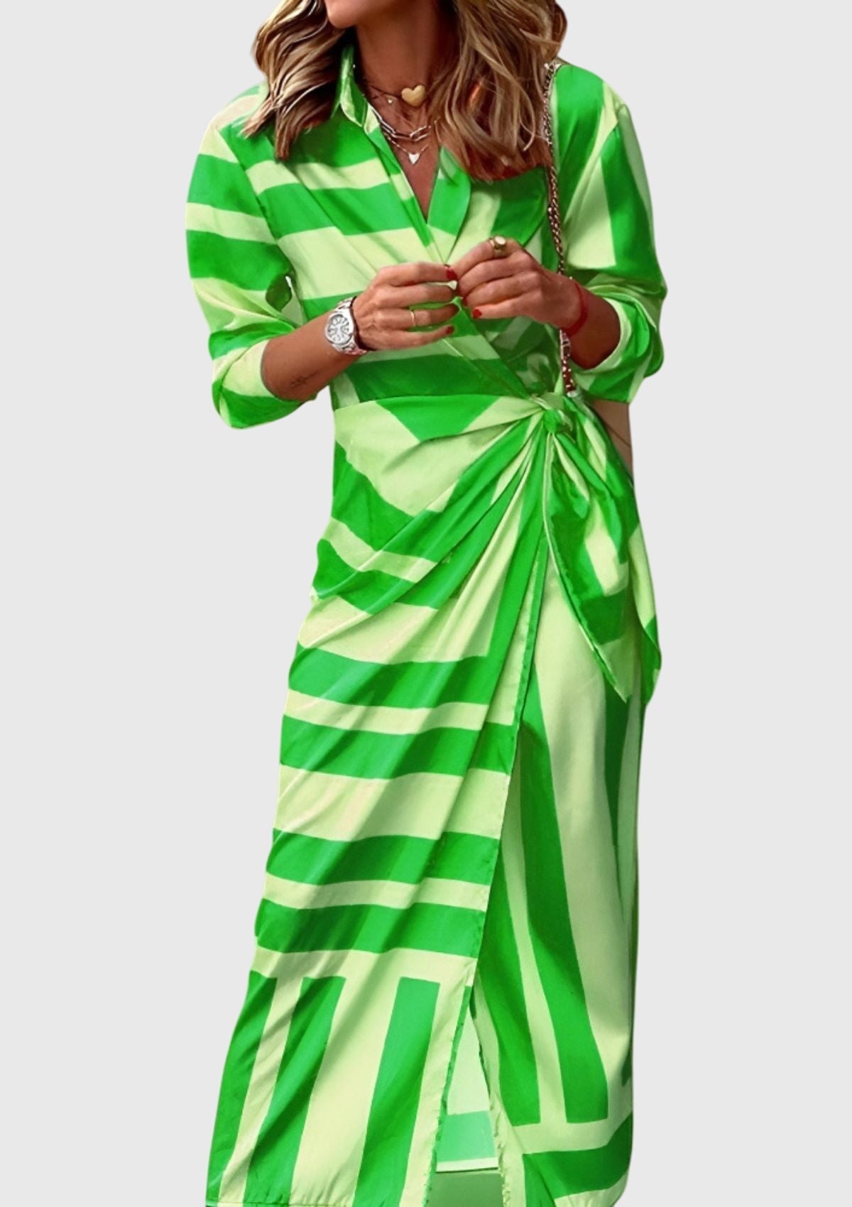 Reign | Wrap-Style Printed Midi Dress