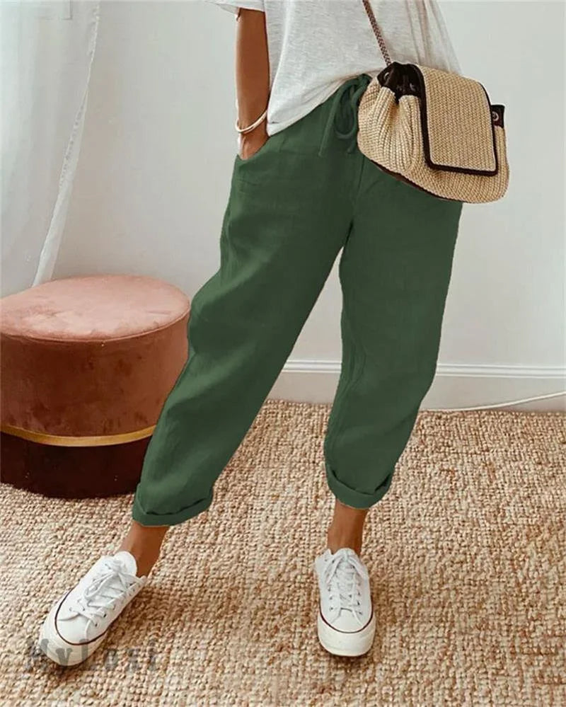 Harper | Relaxed Linen Casual Trousers