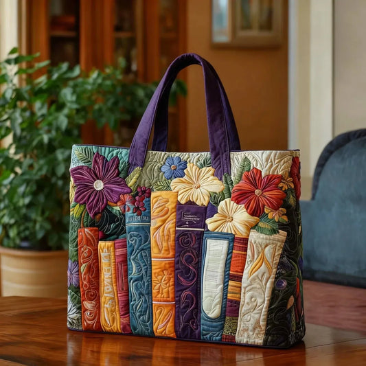 Book Lovers | Quilted Tote Bag