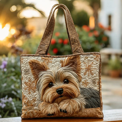 Adorable Yorkie | Quilted Tote Bag