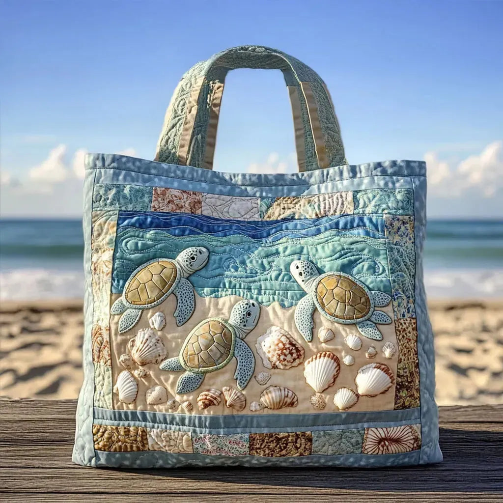 Sea Turtles | Quilted Tote Bag