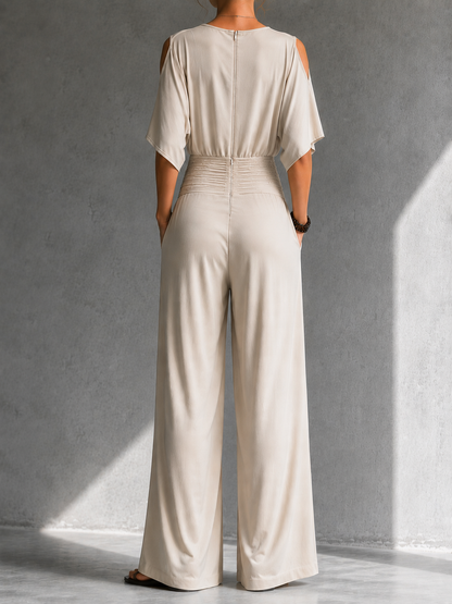 Aurora | Wide-Leg Wrap Jumpsuit