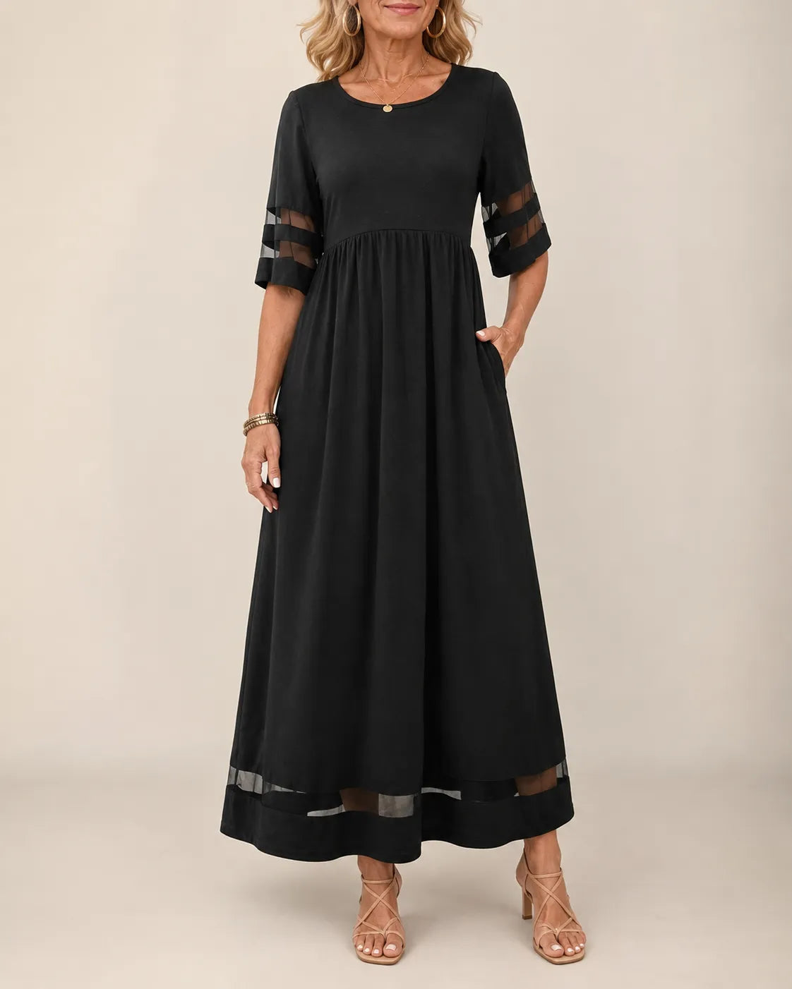 Aubrey™ Tummy-Smoothing A-Line Midi Dress