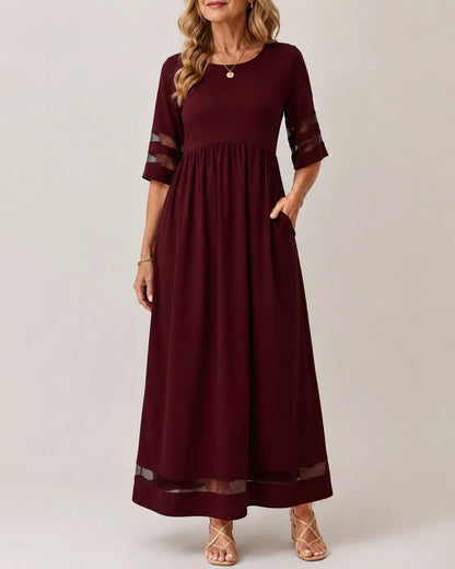 Aubrey™ Tummy-Smoothing A-Line Midi Dress