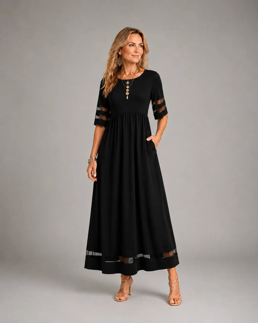 Aubrey™ Tummy-Smoothing A-Line Midi Dress