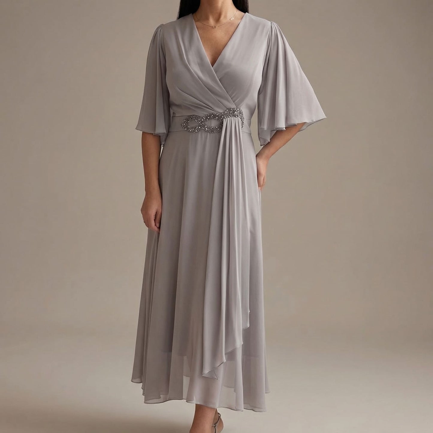Evelyn | Elegant Chiffon Maxi Dress