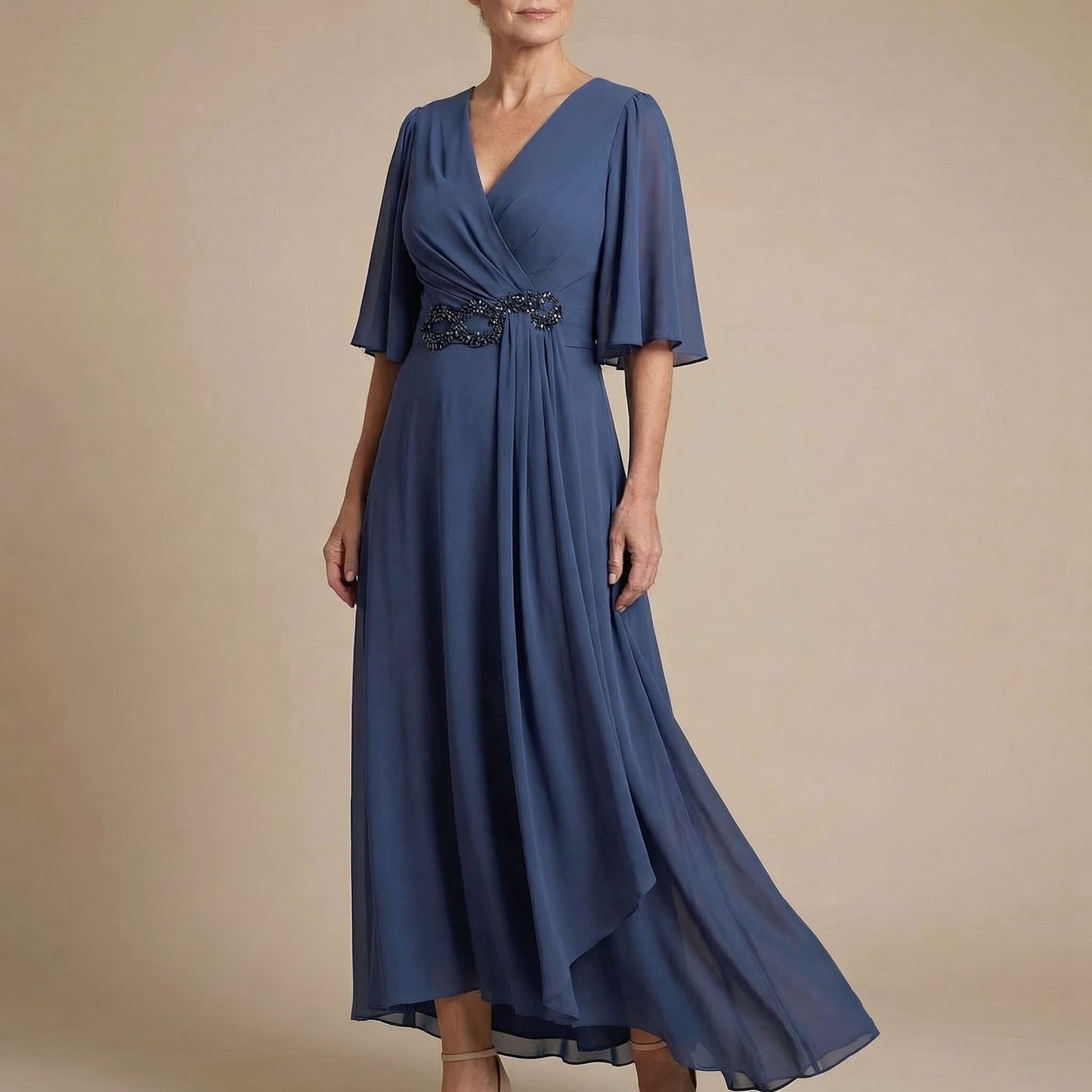 Evelyn | Elegant Chiffon Maxi Dress