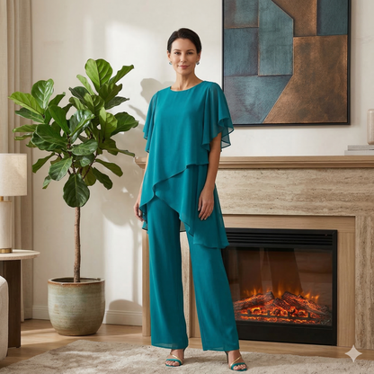 Maeryn™ | Elegant Chiffon Two-Piece Set