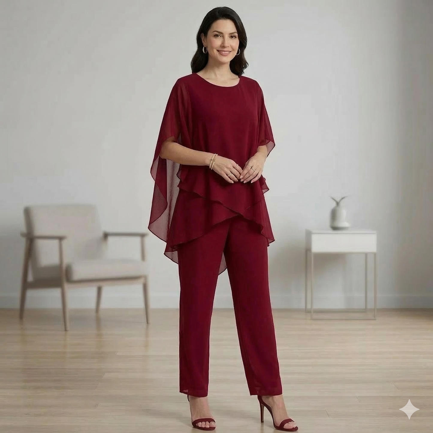 Maeryn™ | Elegant Chiffon Two-Piece Set