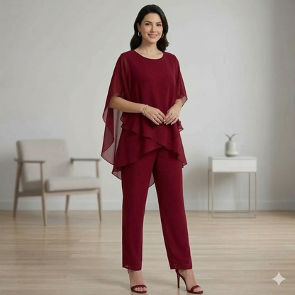 Maeryn™ | Elegant Chiffon Two-Piece Set