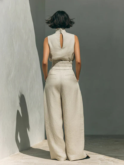 Flora | Minimalist Linen Two-Piece Set