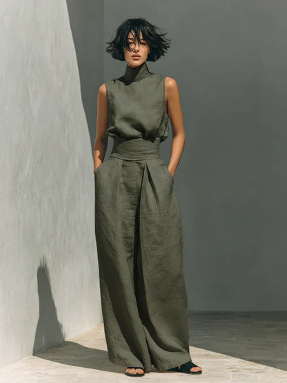 Flora | Minimalist Linen Two-Piece Set