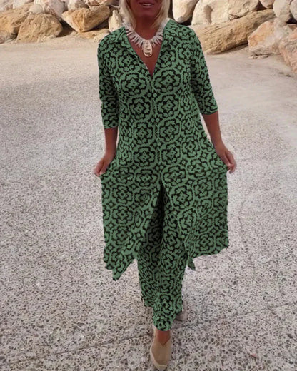 Sara | Button-Front Two-Piece Set