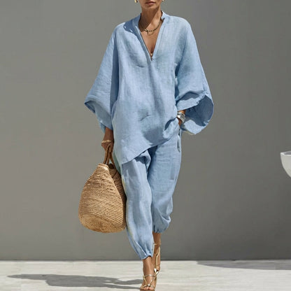 Marin | V-Neck Casual Two-Piece Set