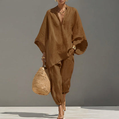 Marin | V-Neck Casual Two-Piece Set