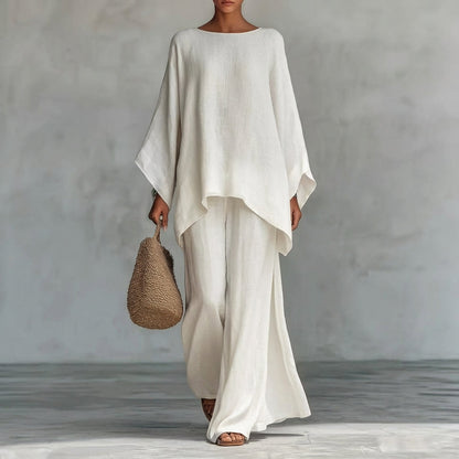 Kristyna | Long-Sleeve & Wide-Leg Trouser Set