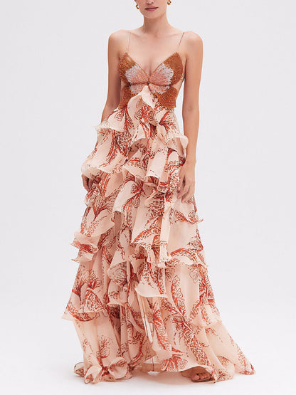 Papillon | Butterfly Embroidered Maxi Dress