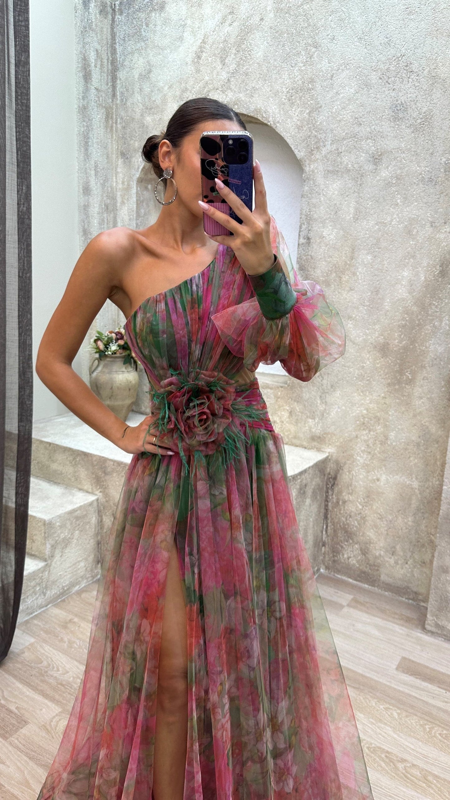 Blaze | One-Shoulder Floral Tulle Dress — Special Edition