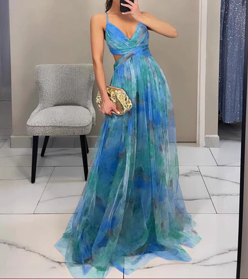 Lumière | Floral Chiffon Maxi Dress