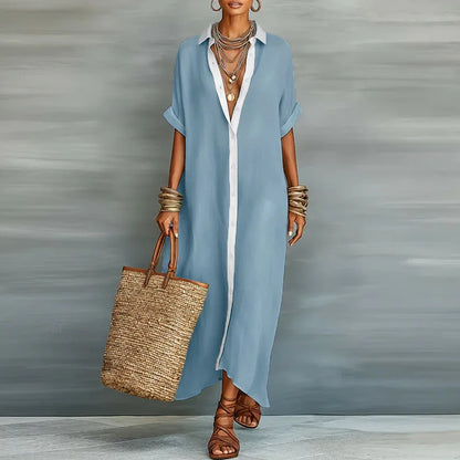 Anastasia™ | Long Button-Front Shirt Dress