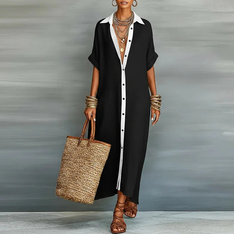 Anastasia™ | Long Button-Front Shirt Dress
