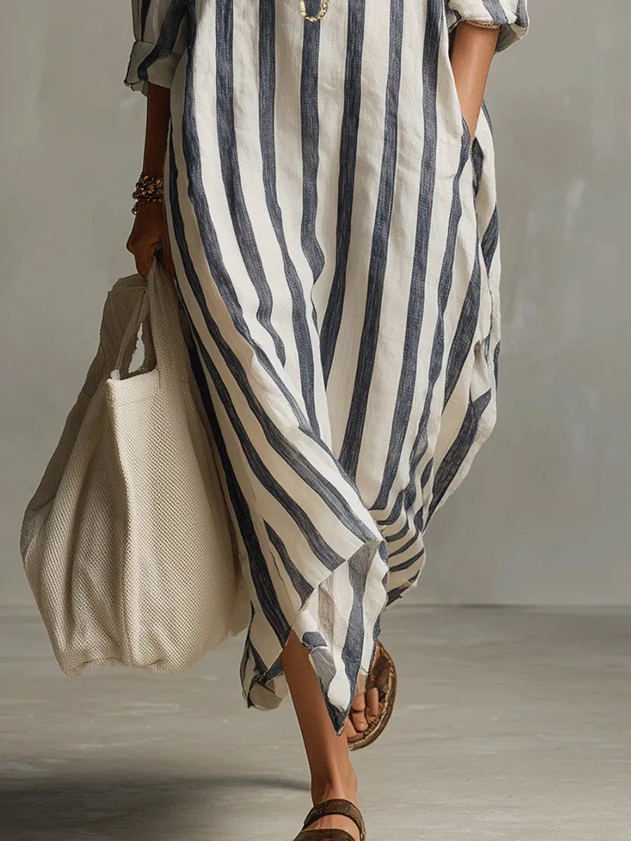Poppy™ | Long Striped Shirt Dress